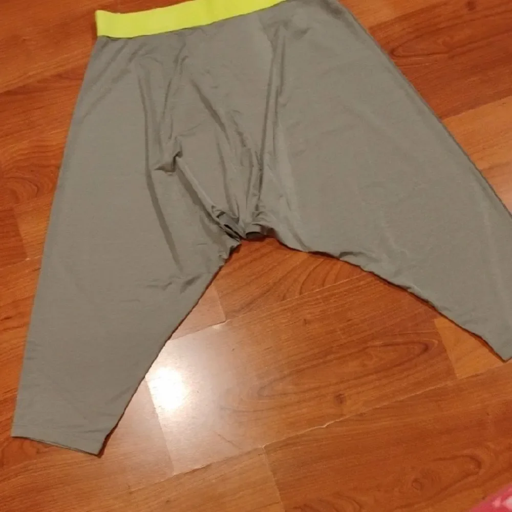 Nike Gray and Yellow Jogger Sweatpants with Tapered Legs